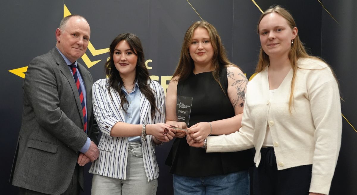 SERC students being presented with award at the 2026 Excellence Awards Ceremony.  
